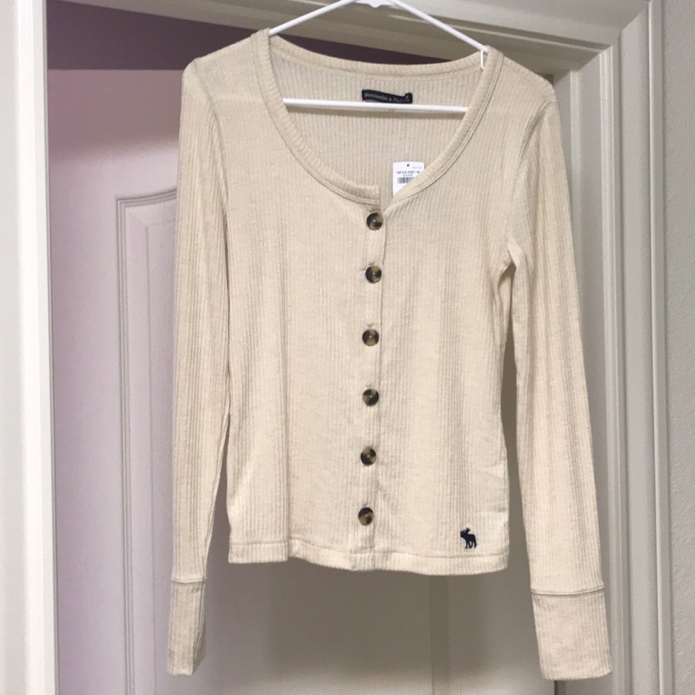 A&F button down sweater